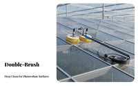 Safe on Panels Electric Solar Panel Cleaner Soft Bristles Photovoltaic Panel Washing Tool Lightweight Design Telescopic Pole Cleaning Brush Brushless Engine for Greenhouse Owners, Homeowners, Professional Cleaners, Greenhouses, Sunrooms, Outdoor, Rooftops
