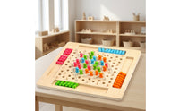 Triangular Peg Board Recessed Storage Wooden Triangle Game Triangle Peg Game Elastic Bands