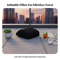Compact Storage Inflatable Leg Elevation Pillow Multifunctional Leg Elevation Pillow Skin-Friendly Portable Foot Rest Cushion Flocked Surface for Travelers, Post-Operative Patients Women