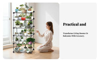 triple-tier Plant Stand Indoor & Outdoor Use triple-tier countertop Pot Holder Tiered Design