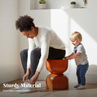 Multi-Functional Hourglass-Shaped Stool Compact Small Seat Modern Design Home Furnishing Versatile for Homeowners, Interior Designers, Entryway, Living Room, Bedroom, Balcony