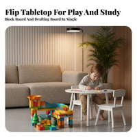Multifunctional Peanut Shaped Activity Table Rounded Corners children's Building Block Table Material Adjustable Kids Desk and Chair Set Ergonomic Design for Toddlers, Preschoolers, Parents, Preschool, Kindergarten, Playroom, Classroom