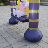 Inflatable Bunny Swing Inflatable Easter Bunny Festive Easter Yard Decoration for Garden