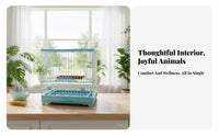 Narrow Wire Spacing Square Finch enclosure Easy to Clean avian Housing dependable-latch Avian House Lightweight for Indoor, Indoors, Balcony, Living Room
