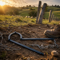 Barbed Wire Tightener Curved Clamping Head Farm Hardware Chain Attached