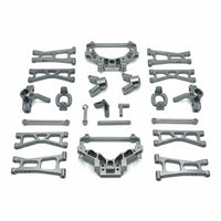 1/14 Scale RC Car Upgrade Kit Easy to Install Remote Control Car Modification Parts Anodized Coated Metal Shock Absorption System Arm Set