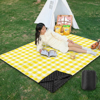 Picnic Blanket and Waterproof Mat for Family Picnic, Machine Washable Camping Mat with Carry Bag, Anti-Tear Beach Blanket, Outdoor Activities