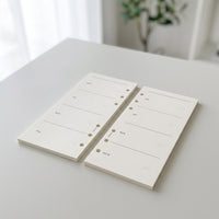 Yulu Stationery A6 Per Loose-Leaf Notebook Refill Pages 120g Off-White Eye Protection Grid Lined Blank Planner