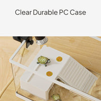 Turtle Habitat with Basking Platform and Lid, Transparent PC