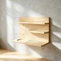 Wall-Mounted Shelf 3 Tier Wooden Display Shelf Decorative for Collectors