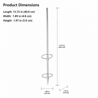 Beach Fishing Rod Holder Portable Seawater Heavy Duty Ground Insert Pointed Tip