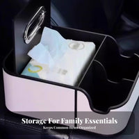 Multifunctional Design center console appendagerestrest Tissue Box with beverage holder Easy Installation Car central storage Organizer Anti-Slip Vehicle Interior entryory Ergonomic assistance for motorists, Families, Sedans, journey Trips