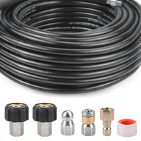 Pressure Washer Hose with Sewer-Clearing Nozzle Pressure Washer Hose with Nozzles Resistant for Homeowners, Home Maintenance