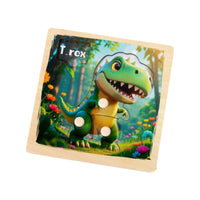 3D Wooden Knob Puzzle Cartoon Wooden Puzzle with Pegs Compact Toy Lightweight for Children, Classroom
