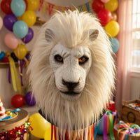 Full-Face Lion Head Mask One-Size Lion Mask Long-Lasting Lightweight for Halloween, Cosplay