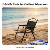 Foldable camp chair simple setup Up Lightweight Folding Chair No Assembly Required Outdoor Furniture Sturdy Frame for Beachtravelingers, al fresco diningkers, Camping, Fishing, al fresco dining, Backyard