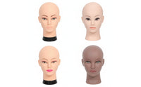 Realistic Bald Mannequin Head Smooth Mannequin Head with Neck Easy to Clean Display Glossy for Shop Owners, Hairpiece Stylists
