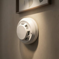 Hardwired Fire Alarm High Sensitivity Photoelectric Fire Alarm Ceiling Mount Fire Monitor Rapid Detection Home Safety Device
