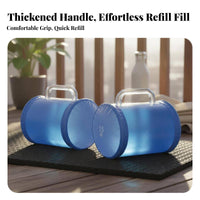 2 Pieces Water Fillable Dumbbells Easy to Stow Water Filled Dumbbell Set Adjustable Weight Dumbbells Floor Safe for Hotel Room