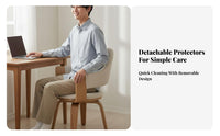 Removable and cleanable Cover Upholstered Wooden rotate Chair sturdy Wood Frame Wheelless rotate Chair with Wooden Legs Easy to Clean Household Seating Ergonomic Backrest for Students, Home Office Workers, Homeowners, Dining Room, Bedroom, Reception Area