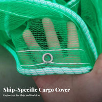 Ship Hold Cover Mesh Sun Resistant Debris Management Net Sturdy Polyester Heavy Duty Trailer Netting for Companies, Movers, Docks, Barges, Moving