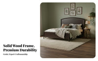 Solid Wood Bed Elegant Design American Design Bed High Weight Capacity Bedroom Furniture for Children, Guest Room