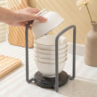 Dish Rack Plate Organizer with Draining Board Sink Drainer for Kitchen Counter, Space Saving 1 Tier Contemporary Dish Drainer