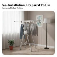 X-Frame Foldable Drying Rack Floor-Standing Accordion Drying Rack Space-Saving