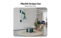 Kids Table and Chair Set Child Design Children's Art and Craft Desk Rounded Edges Wooden Play Table Set for Young Children, Daycare, Classroom