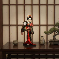 Japanese Geisha Doll Collectible Kimono Doll Figurine Vibrant Colors for Desktop