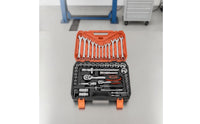 Portable Mechanics Tool Set Compact Socket and Ratchet Set Long-Lasting Bit Driver Comfortable for DIYers