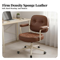 Height Adjustable Upholstered managerial Chair Caster casters rotating Seat High spine Support Office Furniture Ergonomic Design for Home Workers, Students, managerials, Study Room, Bedroom