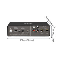 24-bit/192kHz USB Audio Interface Loopback External Audio Interface High Resolution Sound Card Plug and Play for Mobile Recording