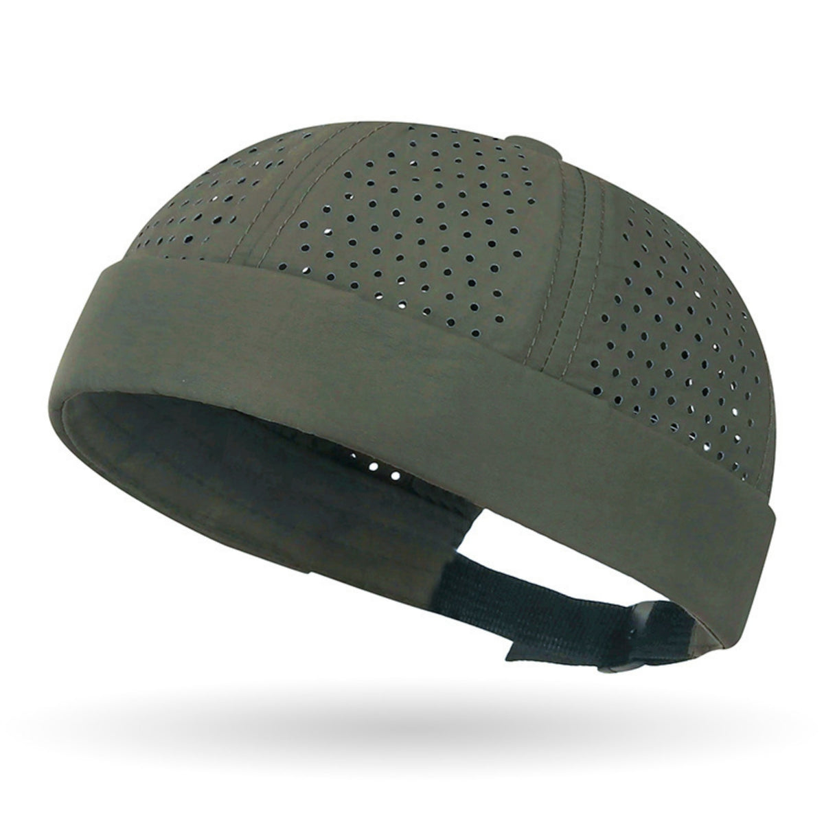 Skullcap with Adjustable Strap Perforated Skullcap Ventilated Cap Lightweight Hat Breathable for Adults, Outdoor, Travel