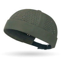 Skullcap with Adjustable Strap Perforated Skullcap Ventilated Cap Lightweight Hat Breathable for Adults, Outdoor, Travel