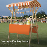 Easy Installation Foldable Market Stand Multi-Purpose Foldable Vendor Cart Long-Lasting Farmers Market Display Stand Strong Load-Bearing for Artisans, Small Business Owners, Caterers, Night Markets, Outdoor Events, Temporary Shops, Shopping Malls