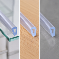 U-Shaped Rubber Edge Trim Glass Protection Strip Wood Panel Sheet Metal PVC Silicone Seal Strip Transparent Anti-Collision