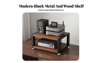 Space-Saving Desktop Audio Rack Sturdy and Long-Lasting Small Stereo Equipment Rack Stable Structure Audio Component Shelf Unobstructed Design for Audiophiles, Music Producers, Home Studio, Study Room