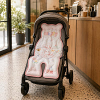 Single-Piece-Piece Stroller Seat Cushion Pad Stitched Quilted Stroller Cushion Binding Border Seat Liner Insert Padded