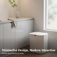 Kitchen Trash Can with Shelves Sliding Lid Multi-Tier Waste and Storage Trolley Rolling Utility Cart with Trash Bin for Bathroom