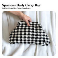 Knitted Puff Clutch Large Capacity Puff Pouch Bag Versatile Dumpling Clutch Bag for Trendsetters, Young Adults, Daily Use, Casual Outings, Shopping