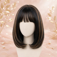 Heat Resistant Synthetic Hairpiece Breathable Cap Heat-Resistant Hairpiece Adjustable Straps Hairpiece