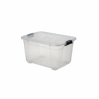 See-Through Design Wheeled Storage Box Large Capacity Clear Container with casters Thickened Construction Home Organization Portable for Homeowners, Apartment Dwellers, Playroom, Bedroom, Closet, Living Room