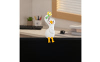 Cute Duck Car Ornament Cartoon Duck Figure with Orange Beak Playful Car Dashboard Decoration Lovely for Drivers