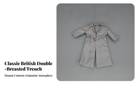 Doll Trench Coat Long Sleeves Knee Length BJD Trench Coat