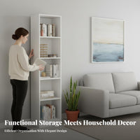 Tall shelving versatile unit with Doors Freestanding Design Floor-Standing Shelving versatile unit with Doors particle-resistantresistant Cabinets Book Cabinet for Students, Living Room, Study