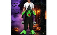 Lightweight Alien Rider Costume Funny Inflatable Pants with Fan One-Size-Fits-Most Inflatable Alien Suit Full-Body for Adults, Halloween, Cosplay