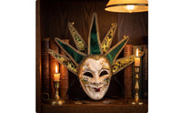 Italian Costume Mask Ornate Fool Face Covering Decorative for Carnival Celebrations