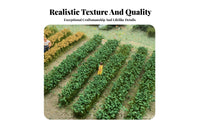 Model Farm Field Tufts 8mm Tuft Height Sand Table Vegetation Miniature Crop Rows Realistic Appearance Miniature Scene Grass