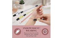 3 Pieces Bracelet Helper Set Metal Clamp Bracelet Fastening Tool Braided Cord Jewelry Clasp Helper